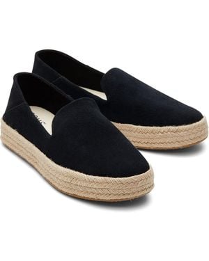 TOMS Carolina 100% Cow Espadrilles Leather - Blue