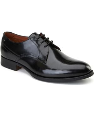Base London Edison Leather Lace-Up Shoes - Black
