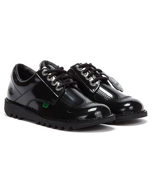 Kickers Kick Lo Patent Shoes - Black