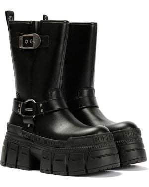 Buffalo Gospher Biker Mid Vegan Boots - Black