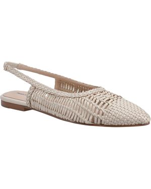Hush Puppies Dalia Woven Leather Flats - Natural