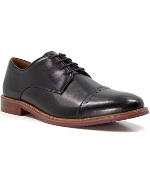 Dune Savion Leather Oxford Shoes - Black