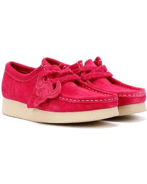Clarks Wallabee Day Schuhe Aus Veloursleder - Rot