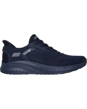 Skechers Bobs Sport Squad Chaos Solid Step Dunkelblaue Stoffschuhe