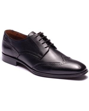Base London Sloane Leather Brogues Shoes - Blue