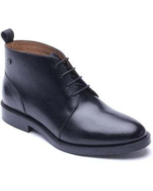 Base London Marco Leather Ankle Boots - Blue