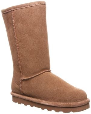 BEARPAW Elle Tall Suede Girl's Hickory Winter Knee High Boots - Brown