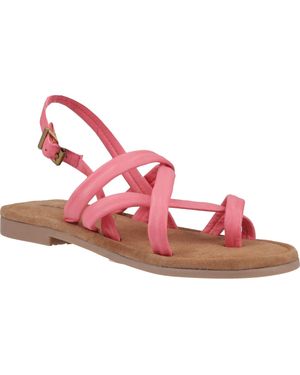 Hush Puppies Hope Leather Coral Sandals - Pink