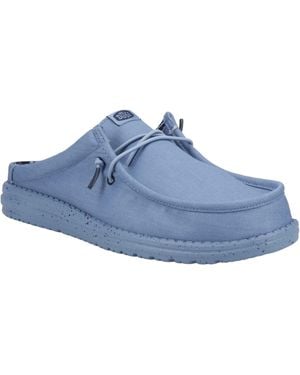 HEYDUDE Wally Slip Canvas Pantofole - Blu