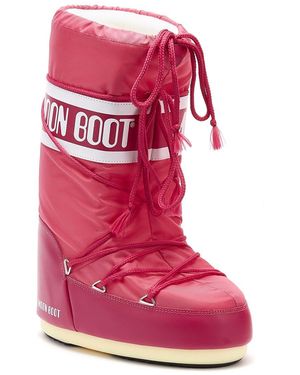 Moon Boot Classic Icon Womens Bougainvillea Nylon Boots - Pink