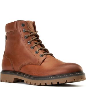 Base London Nickel Leather Ankle Boots - Brown