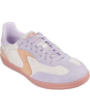 Skechers Hotshot For The Win Leather /Multi Standard Trainers - Blue