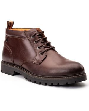 Base London Cobalt Leather Ankle Boots - Brown