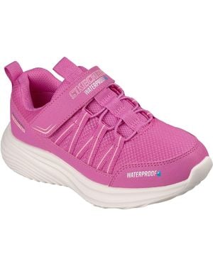 Skechers Bounder Pro Aqua Step Textile Girl's/Coral Trainers - Purple