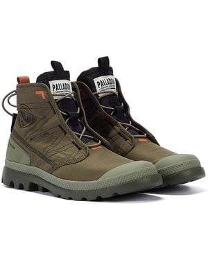 Palladium Pampa Travel Lite Men's Olive Boots - Brown