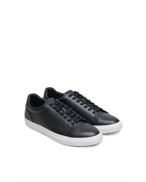 Antique Rogue Gibbs Leather Trainers - Black