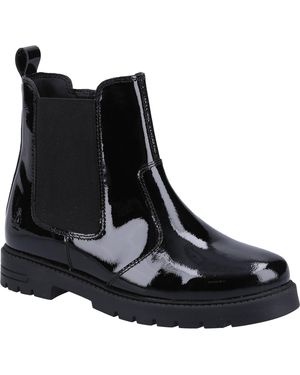 Hush Puppies Laura Patent Jnr Leather Girls's Boots - Black