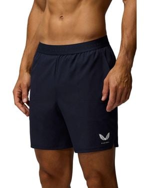 Castore Branded Elastic Shorts Polyester Activewear Shorts - Blue