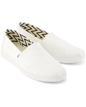 TOMS Alpargata Plus 100% Cotton Espadrilles - White