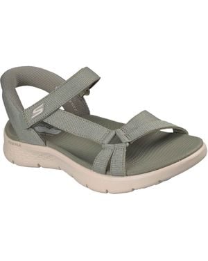 Skechers Go Walk Flex Illuminate Textile Sage Sandals - Grey