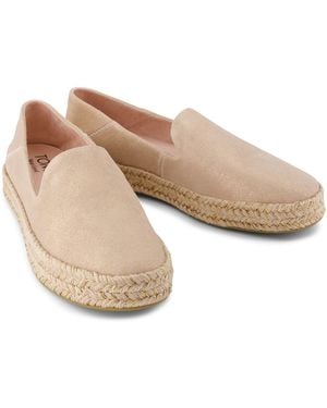 TOMS Carolina Leather Pale Espadrilles - Natural