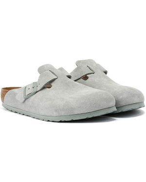 Birkenstock Boston Suede Clogs - Grau