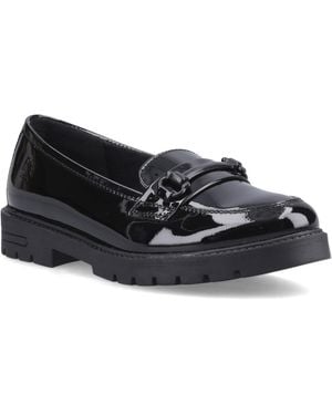 Hush Puppies Hazel Snaffle Leather Loafers - Black