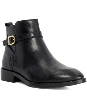 Dune Pemma Leather Boots - Black