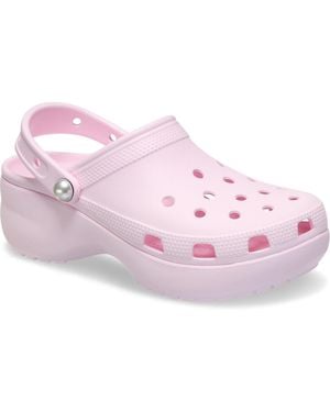 Crocs™ Classic Platform Damen Pantoletten Aus Rosafarbenem Thermoplast - Pink