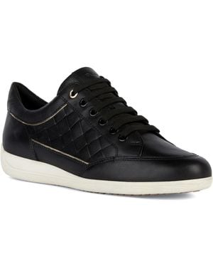 Geox D Myria Faux Leather Women's Black Trainers