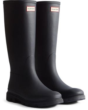 HUNTER Downpour Tall Boot Rubber Wellington Boots - Black