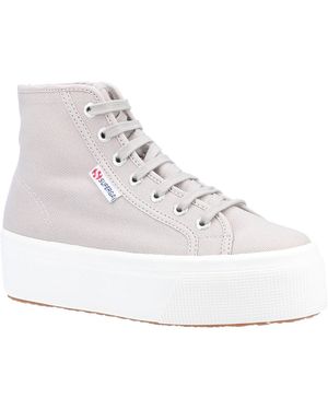 Superga 2708 Hi Top Cotton Colomba/ Avorio Boots - White