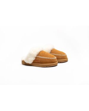 Osprey The Celeste Suede Chestnut Slippers - Black