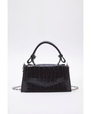 Trendyol Schwarze Strukturierte Mini-City-Tasche Mit Kreuzriemen Für Damen - Blau
