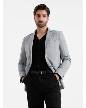 Ombre Eleganter Blazer Mit Dekorativen Knöpfen An Den Manschetten V2 Xl Für Herren - Schwarz
