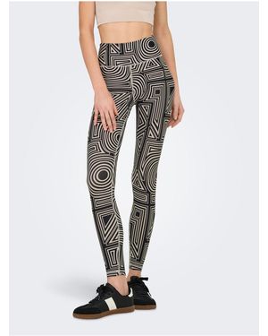 Only Play Sportleggings Onpfont-2 Skinny Fit Sportleggings Für Damen - Schwarz