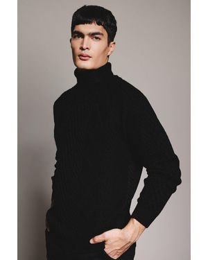 Defacto Rollkragenpullover Mit Standard-Passform B3293Ax23Cw Für Herren - Schwarz