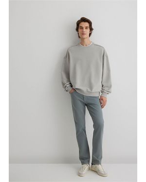 Mavi Martin Shadow Graue Komfort-Gabardine-Hose 80922 Für Herren