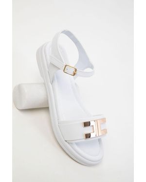 Soho Weiße Sandalen Für Damen - Rot