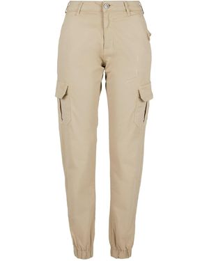 Urban Classics Ladies High Waist Cargo Pants Für Damen - Natur