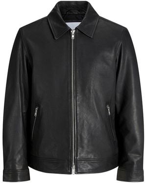 Jack & Jones Lederjacke Lederjacke Für Herren - Schwarz