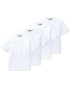Schiesser American T-Shirt 4Er Pack 1/2 Arm, Unterhemd, Rundhals Für Herren - Weiß