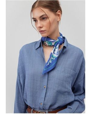 Mavi 70865 Modell Bedrucktes Bandana Für Damen - Blau