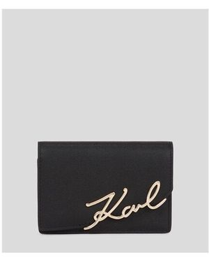 Karl Lagerfeld Signatur Sm Cartera Für Damen - Weiß