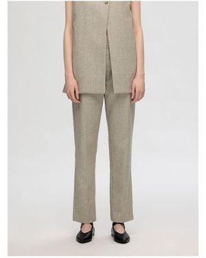 SELECTED Straight Leg Hose Mid Waist Für Damen - Natur