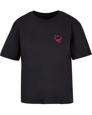 Mister Tee Snakes Heart Tee Für Damen - Schwarz
