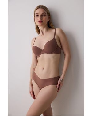 Penti Gerippter, Hebender, Brauner Bh Für Damen