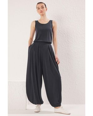 Trendyol Anthrazitfarbener, Dehnbarer Strickoverall Aus Modalstoff Für Damen - Blau