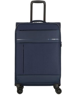 Jump Apparel Monthélys 4 Rollen Trolley 67 Cm Mit Dehnfalte Für Herren - Blau
