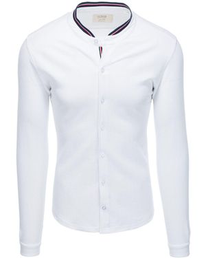 Ombre Langarmshirt Für Herren - Weiß